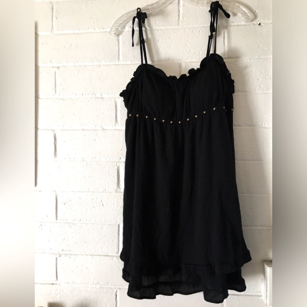 Madden NYC Black Women's Tie-Shoulder Sundress
